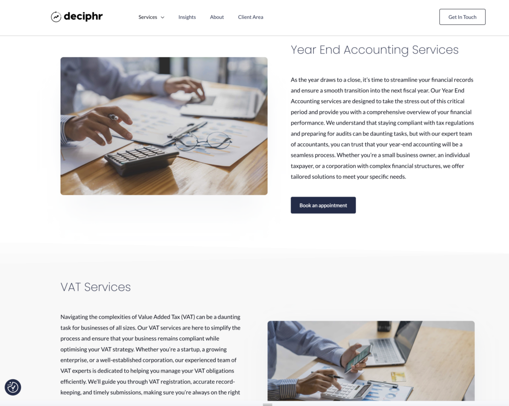 Web Design - Accountancy Services