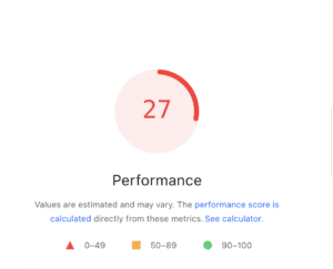 Site speed performance
