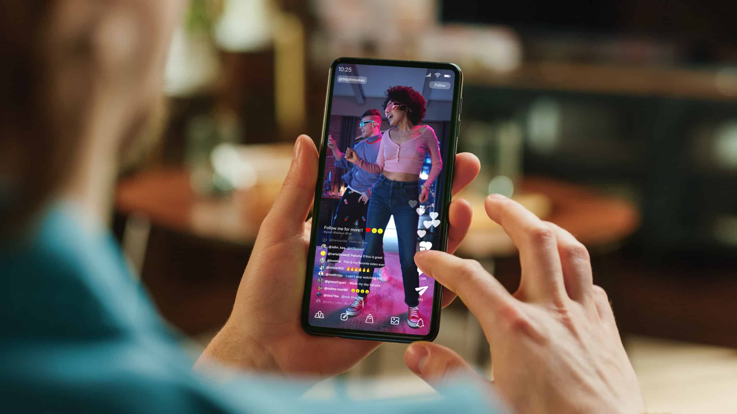 Man Scrolling TikTok Feed